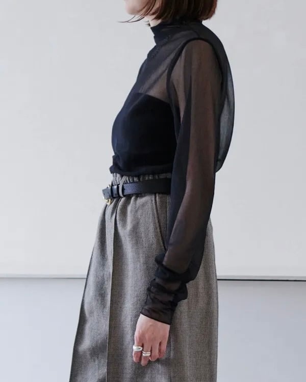 near.nippon】シアーハイネックトップス | idealclasse