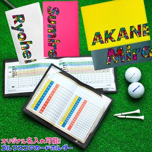 ゴルフスコアカードホルダー UNKOまみれ文字切れシリーズ 本革 (全10色/2タイプ)