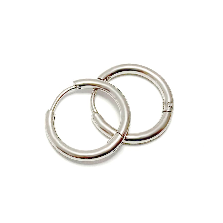 ステンレスシンプルフープピアス（16mm） 両耳セット価格 | Dimia