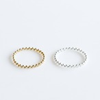 シルバー925ダブルライングレインリング
