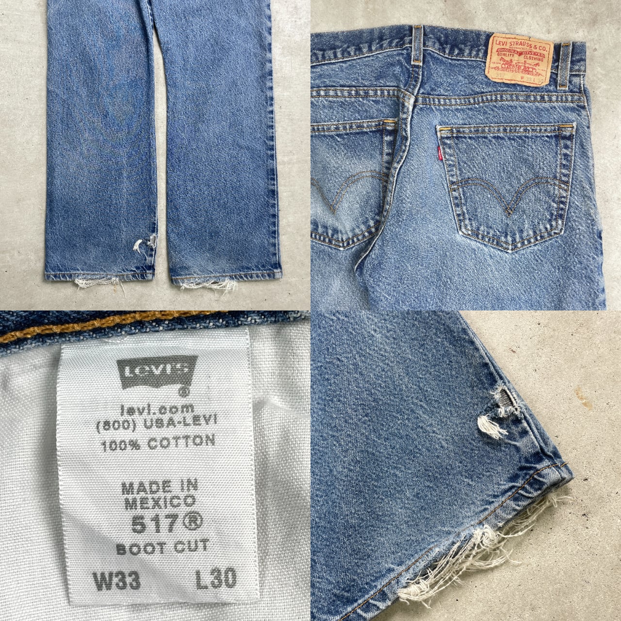 Levi's リーバイス 517 ブーツカット フレアデニムパンツ メンズW33