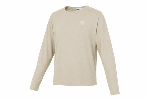 ACTIVE WOOL 100% LONG-SHIRT  TRAIL BEIGE　(UNISEX）