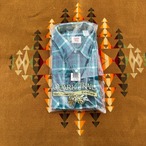 1990's Deadstock "Ozark Trail" Print-Flannel Bliue Green/ XL