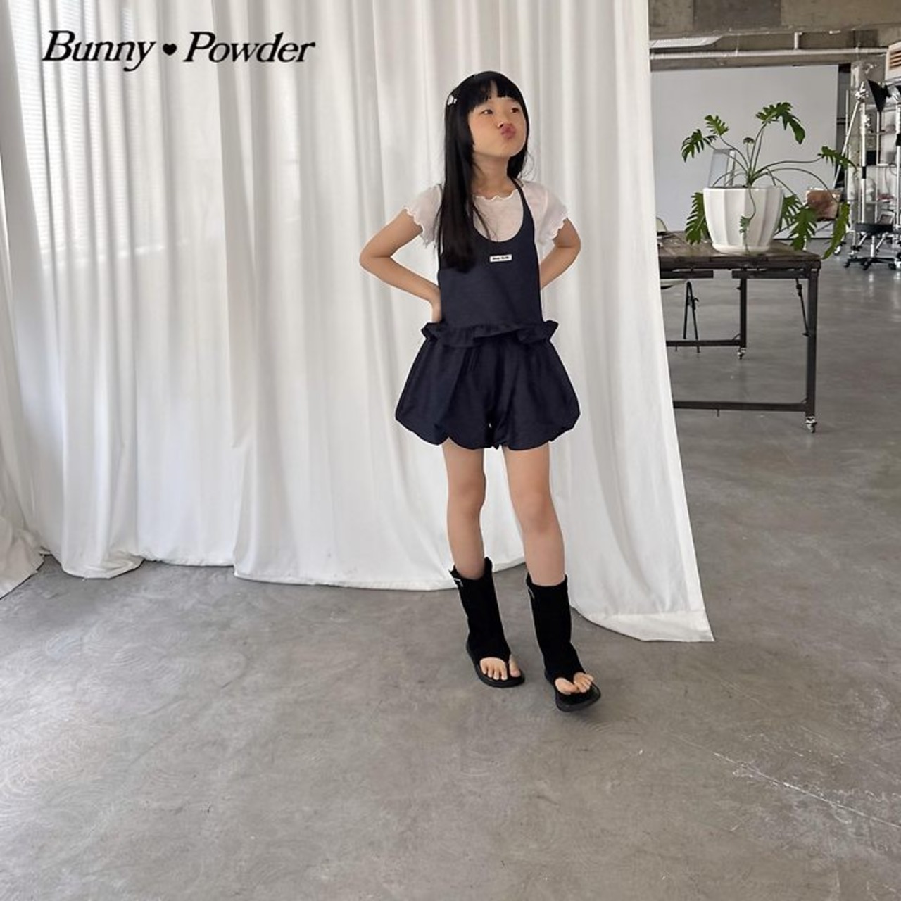 [Bunny Powder] (Planning) Denim Balloon Skirt (2XL/3XL/4XL) / [버니파우더] 기획)데님벌룬스커트 (2XL/3XL/4XL)
