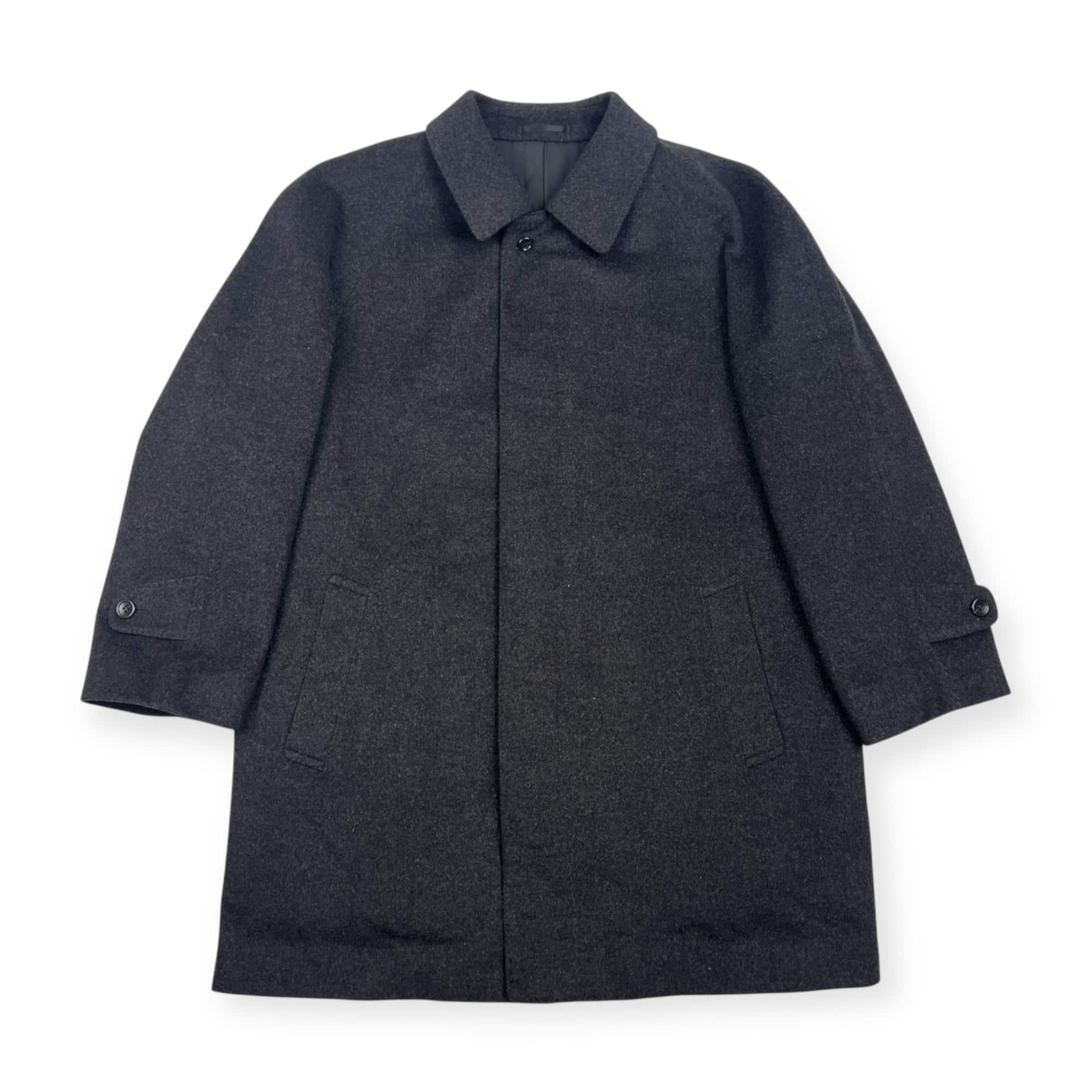 極美品▽バーバリーロンドン カシミヤ×アンゴラ混 裏地チェック柄 比翼