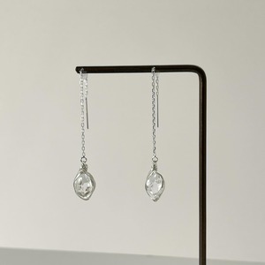 ハーキマーダイヤモンド　イヤリング　Harkimer Diamond earring silver 2