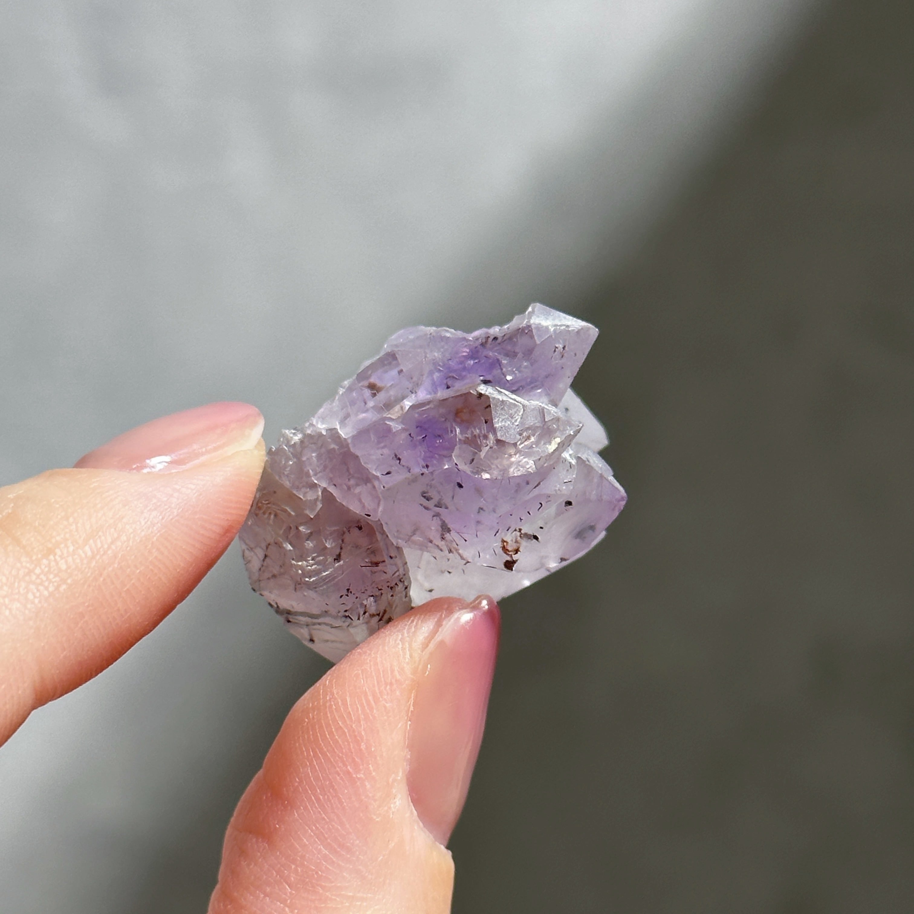 アメリカ産ヘマタイトインアメジスト 原石03◇ Amethyst ◇天然石