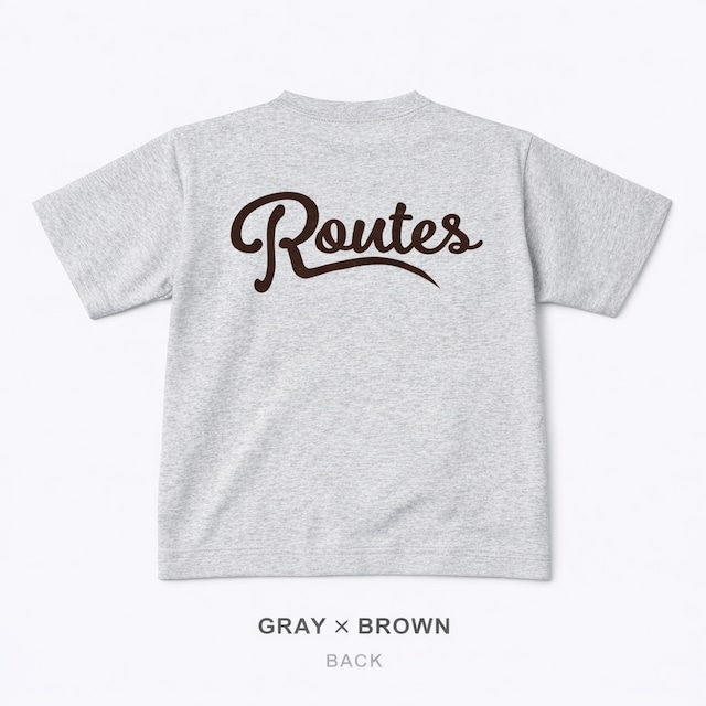 ROUTES LOGO SWEAT TEE / ASH