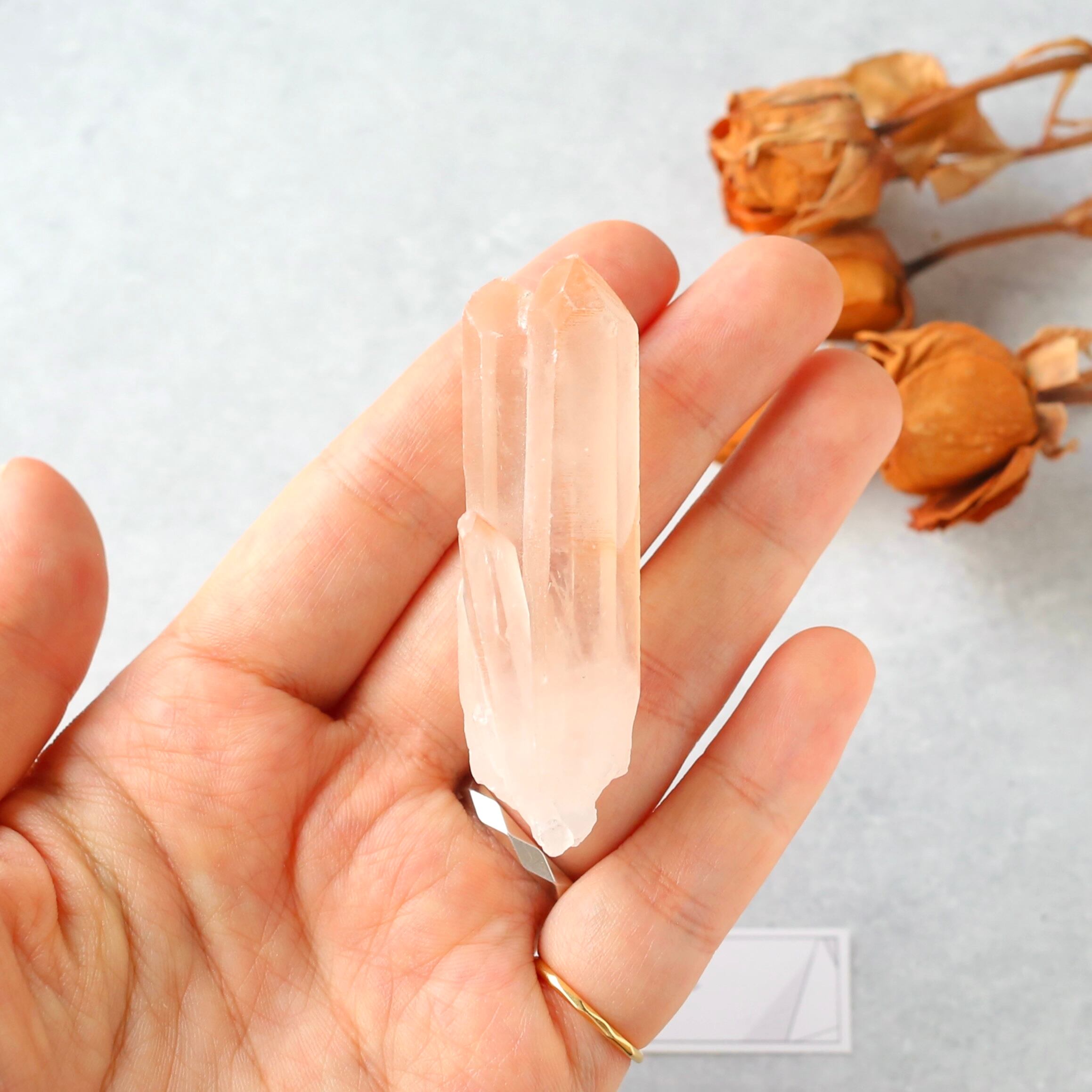 ソウルメイトツイン ピンククォーツ マダガスカル産 天然石 水晶 鉱物