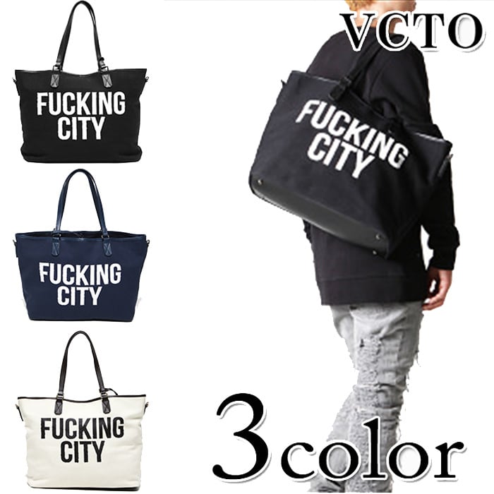 VCTO/ヴィクト　FUCKING CITY トートバッグ 9bc314ff66e63a743a9e18eaf83b11
