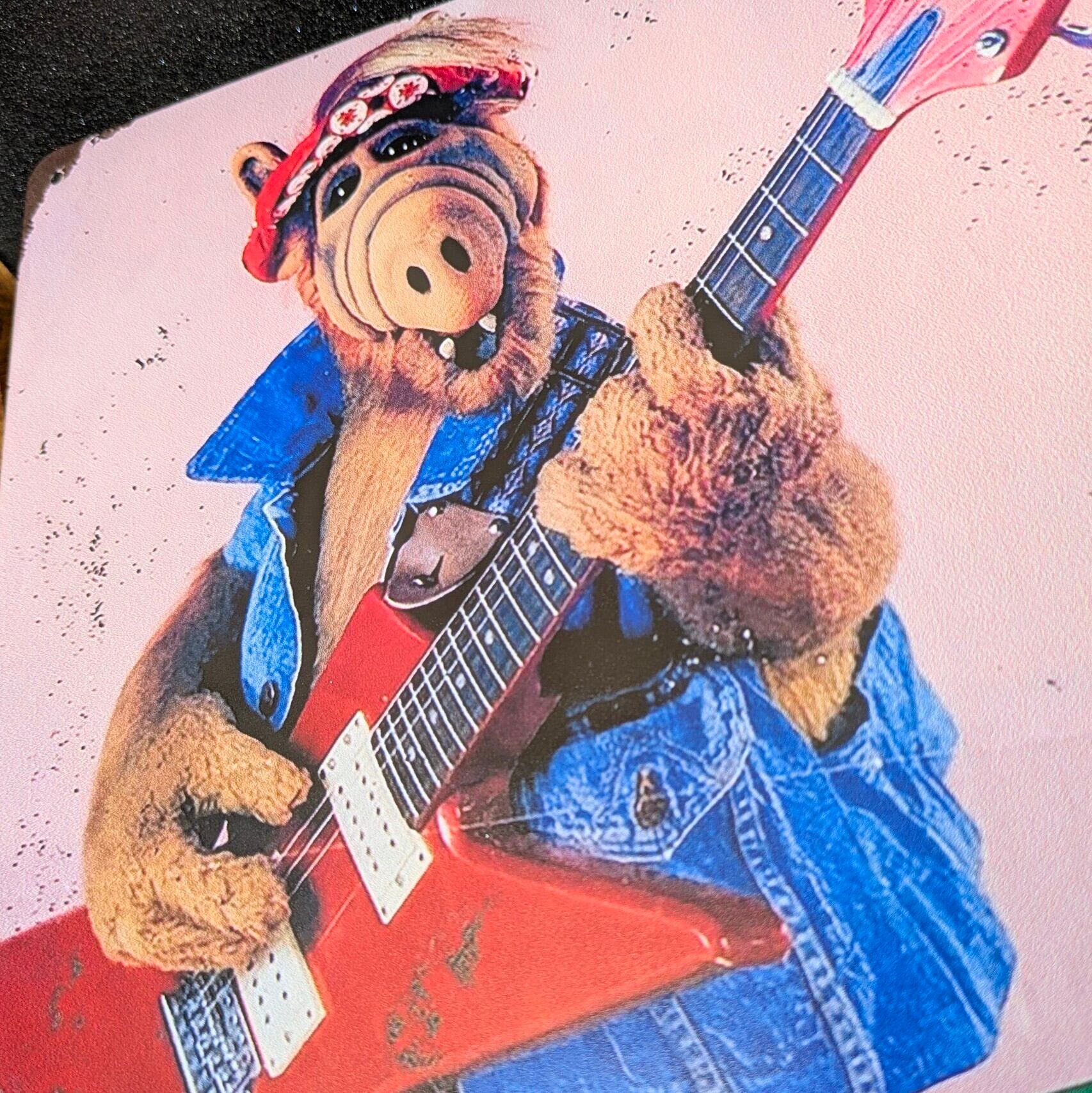 送料無料!ちょうどいいブリキ看板 ビンテージ加工【アルフ(ALF)】 『 ギター 』 〚アメリカン雑貨 アメトイ〛