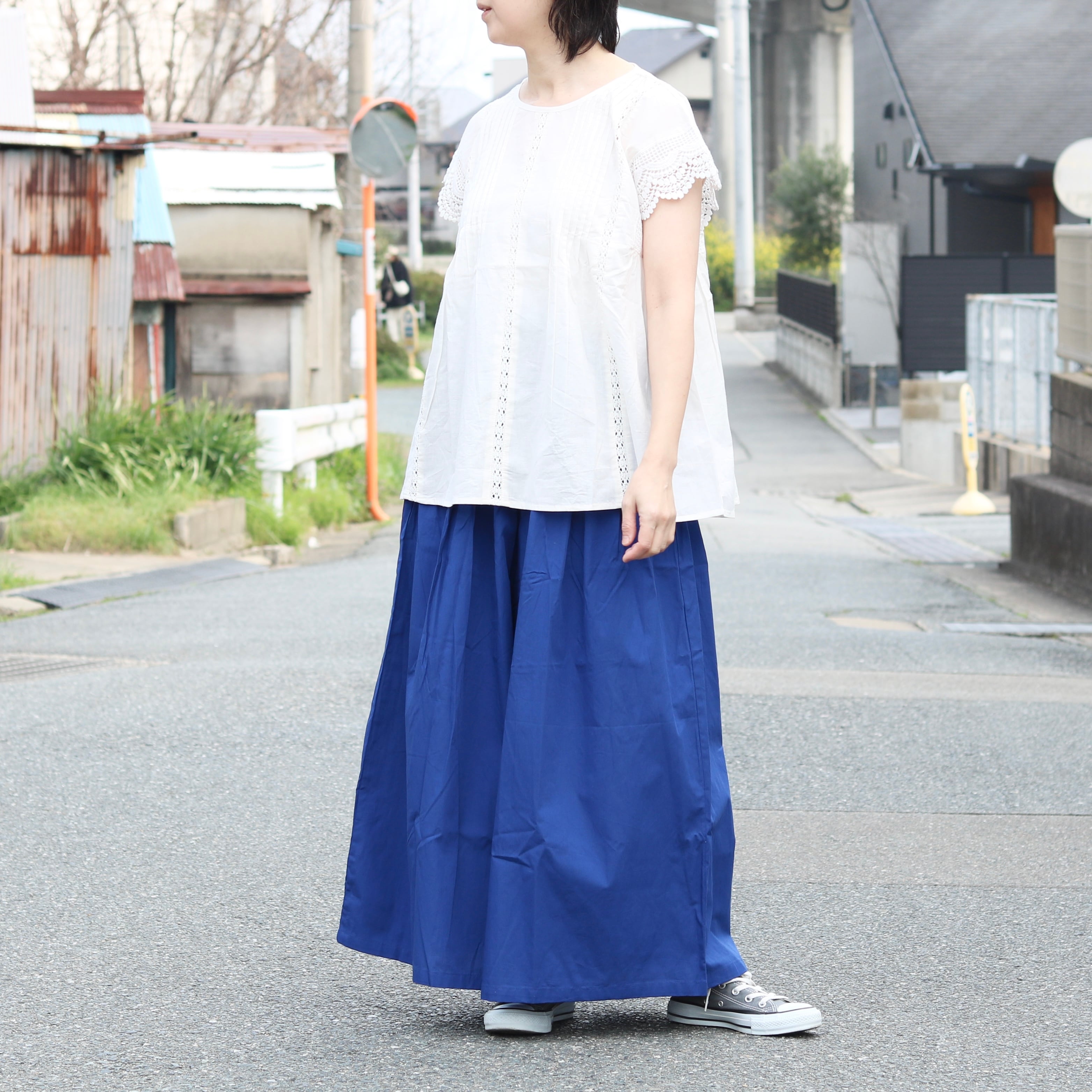 ポプリン タックキュロットパンツ | Zakka so-la