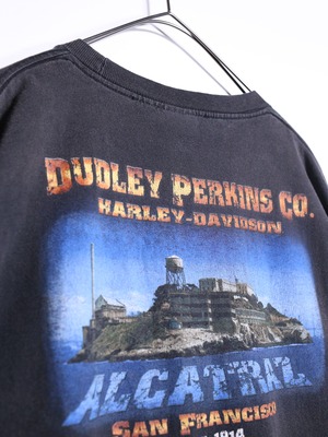 "Harley-Davidson" "アルカトラズ刑務所" XXL over silhouette tee