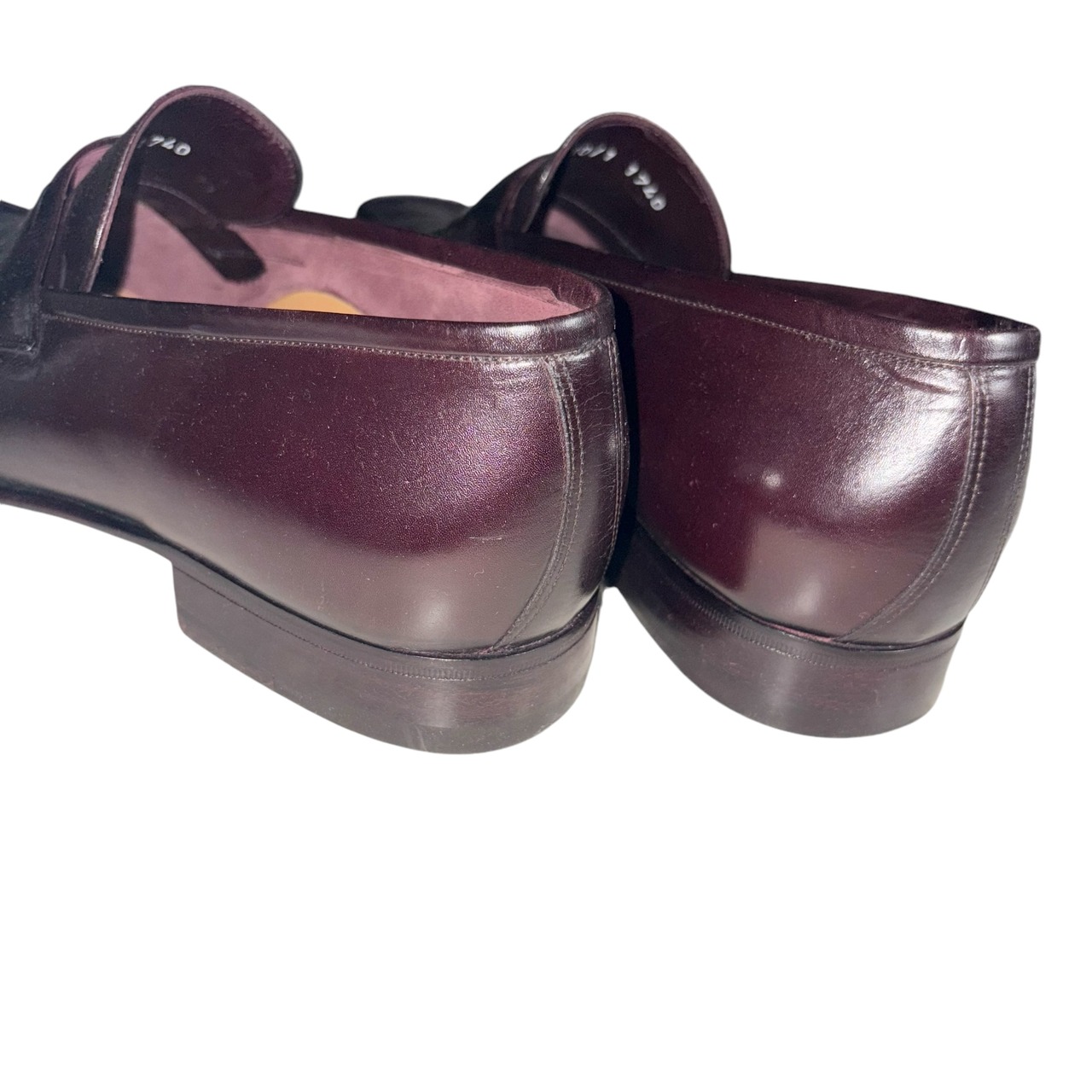 A.TESTONI square toe leather coin loafers