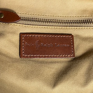 POLO RALPH LAUREN leather × gun club check pvc bag