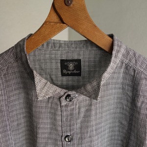 petit wingcollrar check shirt / blackcheck