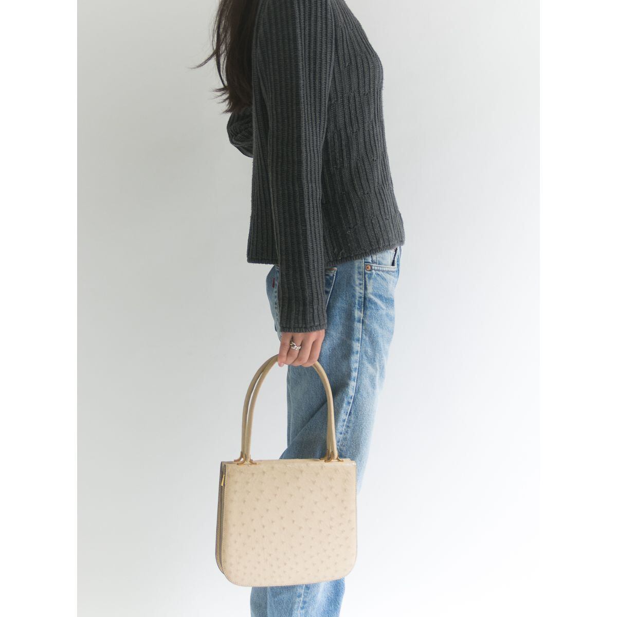 MADE オーストリッチ made in france フランス製 ハンドバッグ 