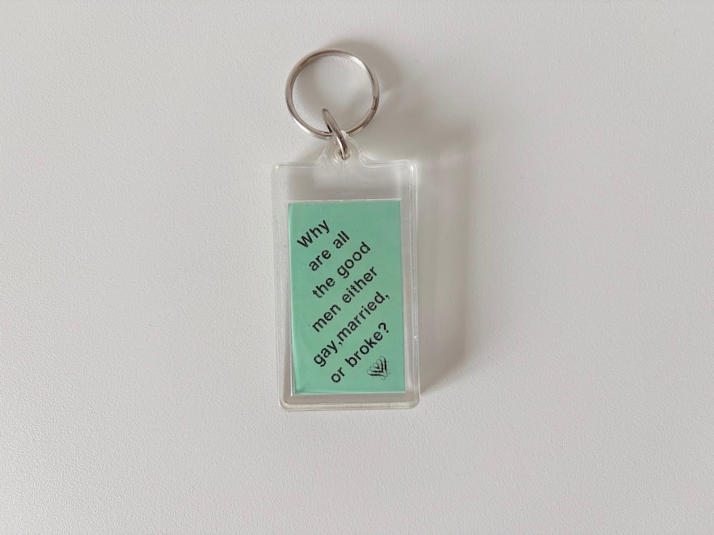 【U.S.】ジョークの書かれたキーホルダー(ペパーミント) / Keychain with a joke (Peppermint)