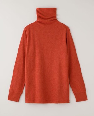 【竹布】 TAKEFU 癒布（ゆふ）竹の長袖ボトルネック・レディース 柘榴（ざくろ） M～L