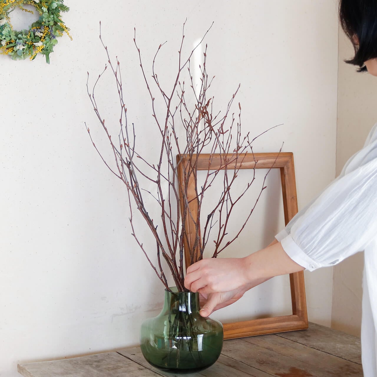 富良野産】白樺の枝 ロング ブラウン ドライフラワー ◇ ナチュラル