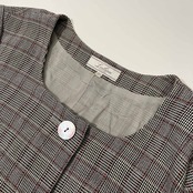 Leilian レリアン チェック柄 半袖 ワンピース サイズ 13+ (XL~位) /レディース/日本製