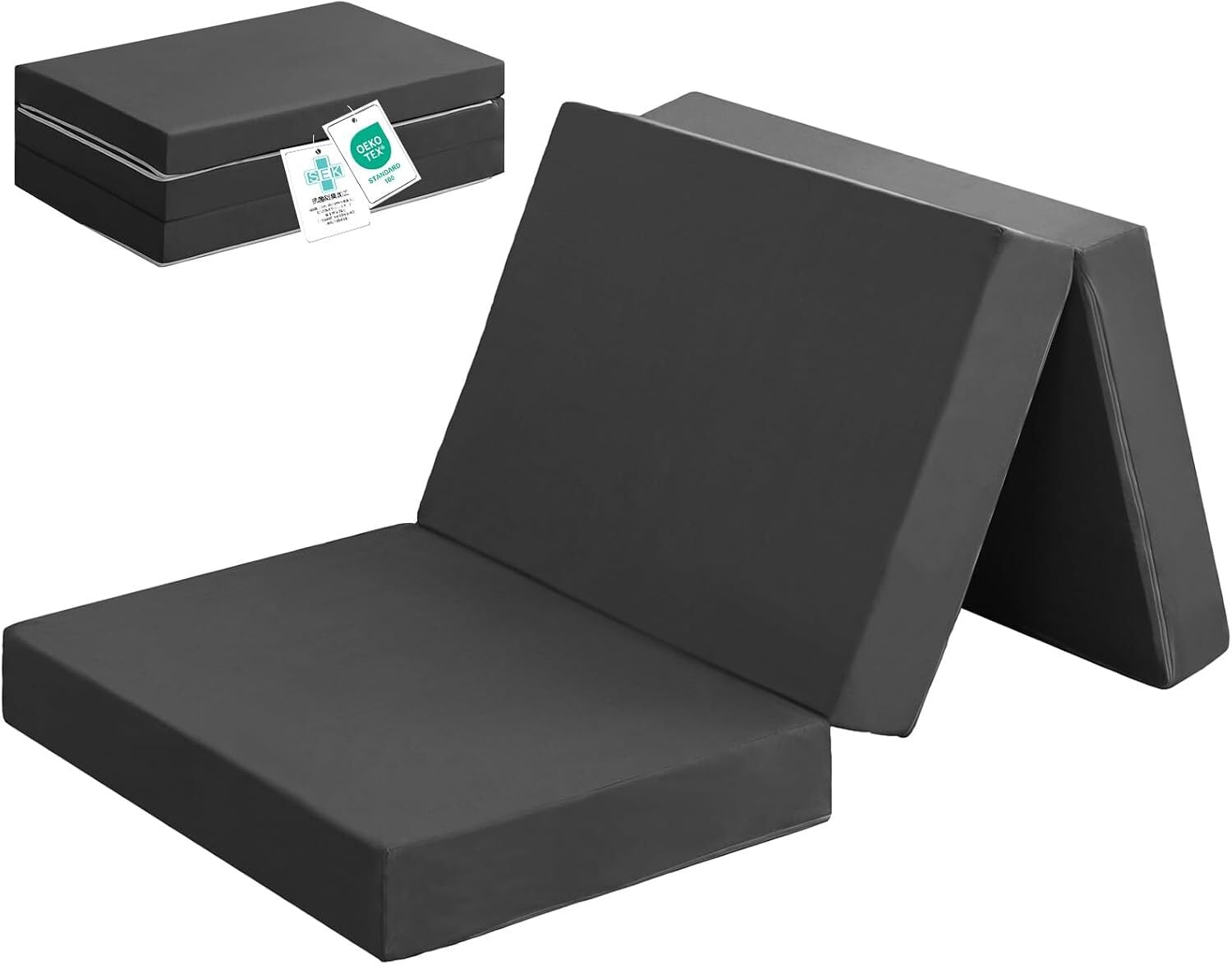特価商品】Keusnix 三つ折りマットレス シングル 極厚10cm 硬さ190N 高