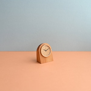 Cherry wood tiny desk clock