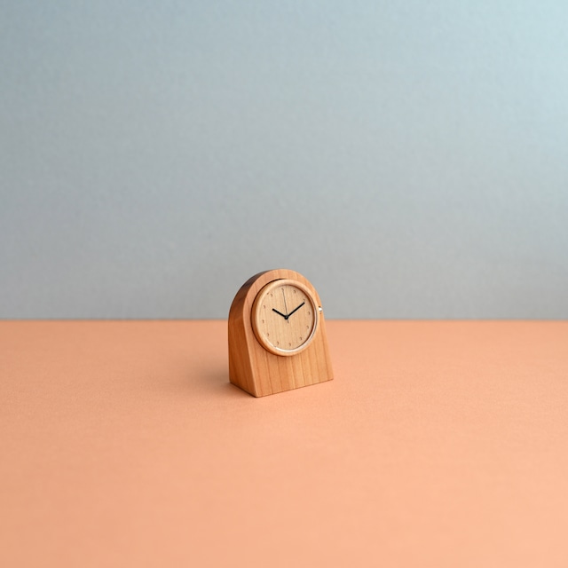 Cherry wood tiny desk clock