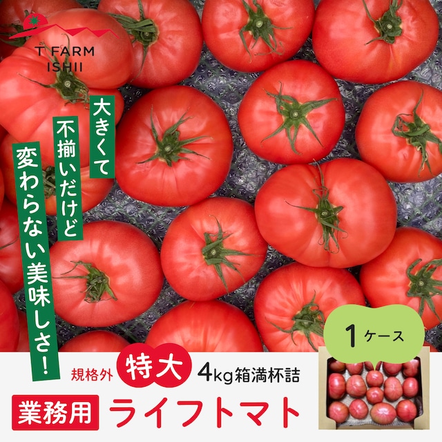 業務用「ライフトマト」規格外特大 4㎏箱満杯詰 1ケース