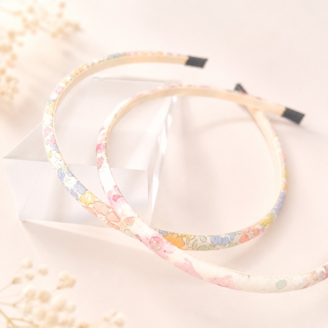 フラワースリムカチューシャ ヘアアクセ リバティ ミシェル［HNU-085/086］