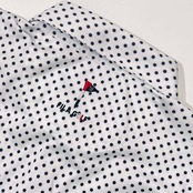 FILA GOLF フィラ ゴルフ ドット柄 BD ボタンダウン 半袖 ポロシャツ M/メンズ