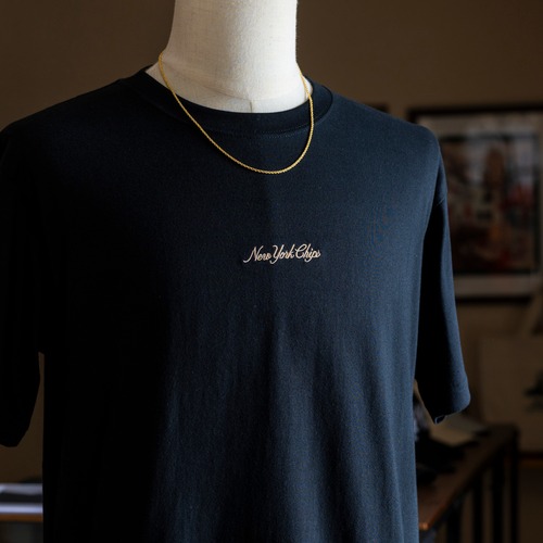 NYC Tee Black [First logo champagne gold]