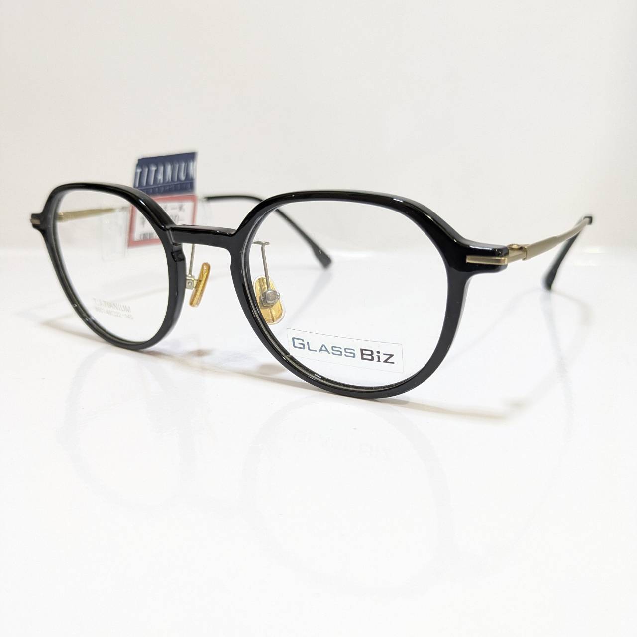 【GLASS BiZ】ボストンコンビフレーム ブラック・ゴールド