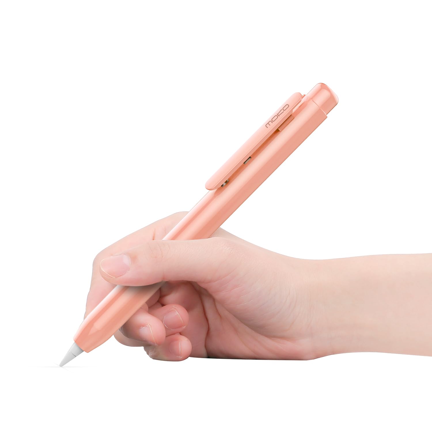 Moko (モコ) 保護ケース Pencil第1世代 - 格納式ピーク保護ケース iPad 第10世代 2022/第9世代 2021/第8世代 2020/第7世代 2019 iPad mini 第5世代用 オレンジピンク