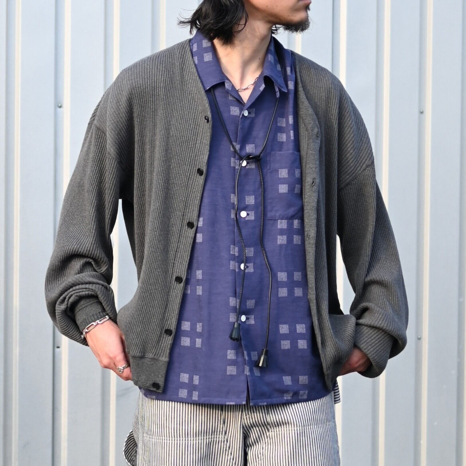 oldjoe カーディガン OLD JOE / BUTTON FRONT COTTON YAK RIBED SHIRTS | GANKO