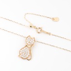キャットモチーフダイヤモンド ネックレス K18 H&C  / 0.460ct