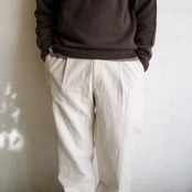 comm.arch. Linen Cotton Herringbone Trousers