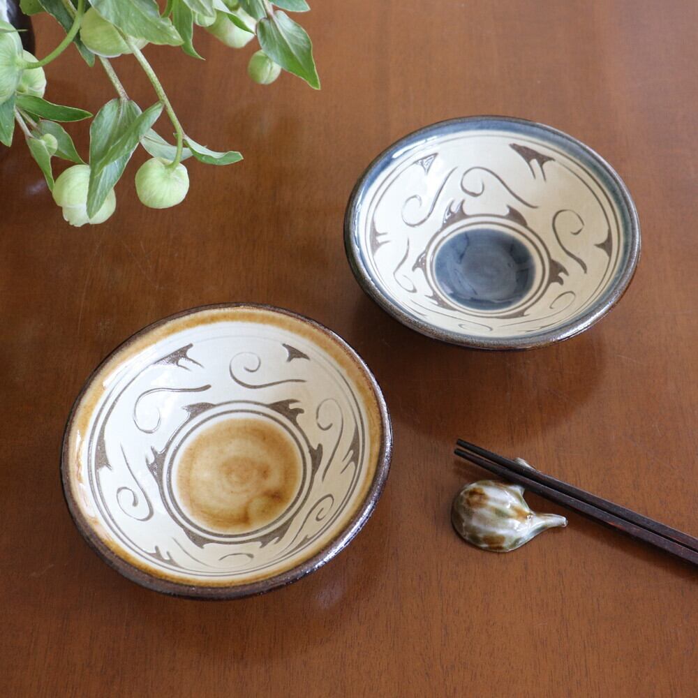 やちむん 常秀工房 4寸鉢 Yachimun Bowl 12cm #195 | 和食器のお店