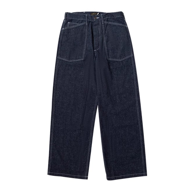 40'sレトロスタイル ワイドレッグ ルーズストレートデニムパンツ　L0547