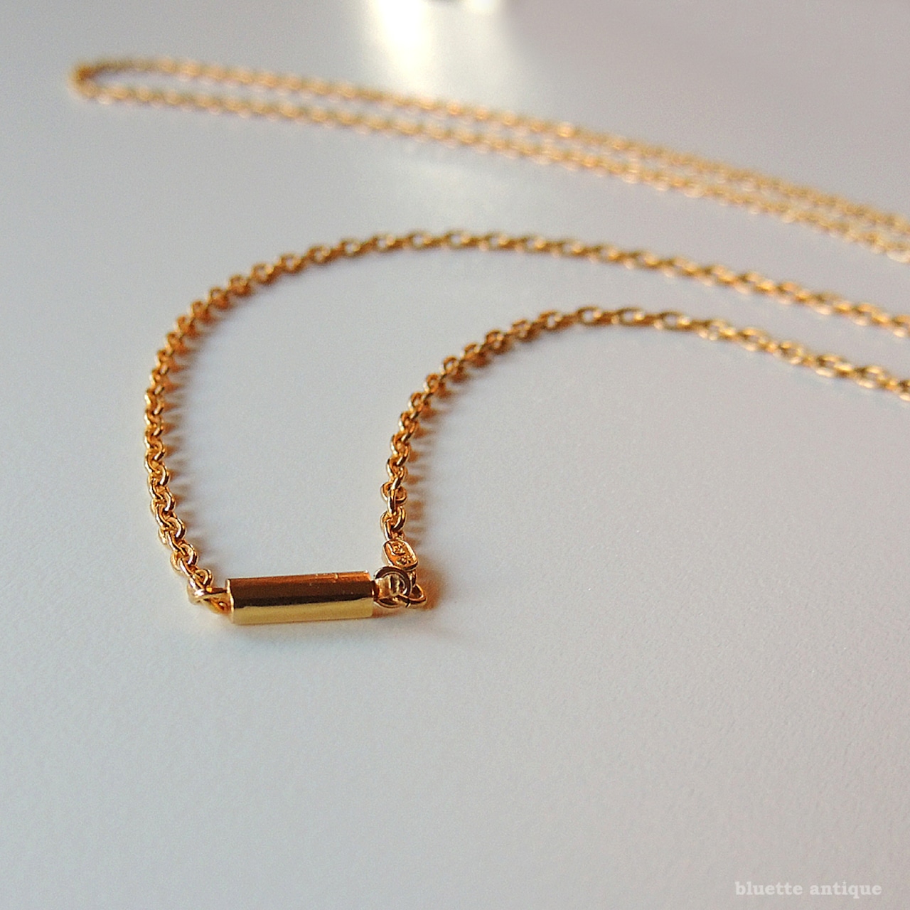 アンティークジュエリー 9ctゴールド オーバルリンクチェーン ネックレス
