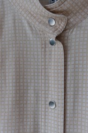 Vuokko geometric mini check belted shirt dress