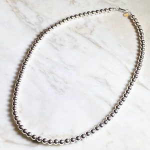 navajo silver beads necklace 51cm φ6mm