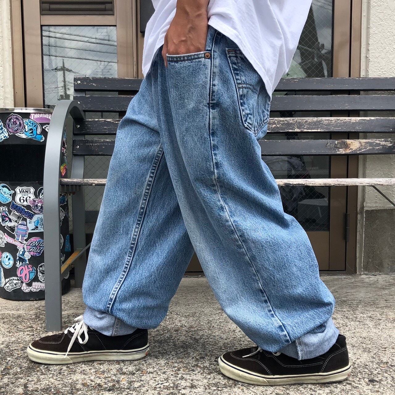 USA製90'sリーバイス560バギーデニムパンツ 色落ち良好W34 デニム