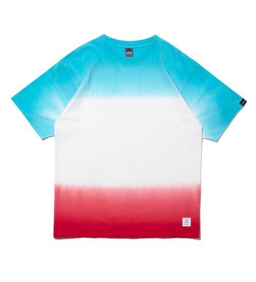 【APPLEBUM】アップルバム Multi Color Dip-dye T-shirt (Turquoise / Red) メンズＴシャツ