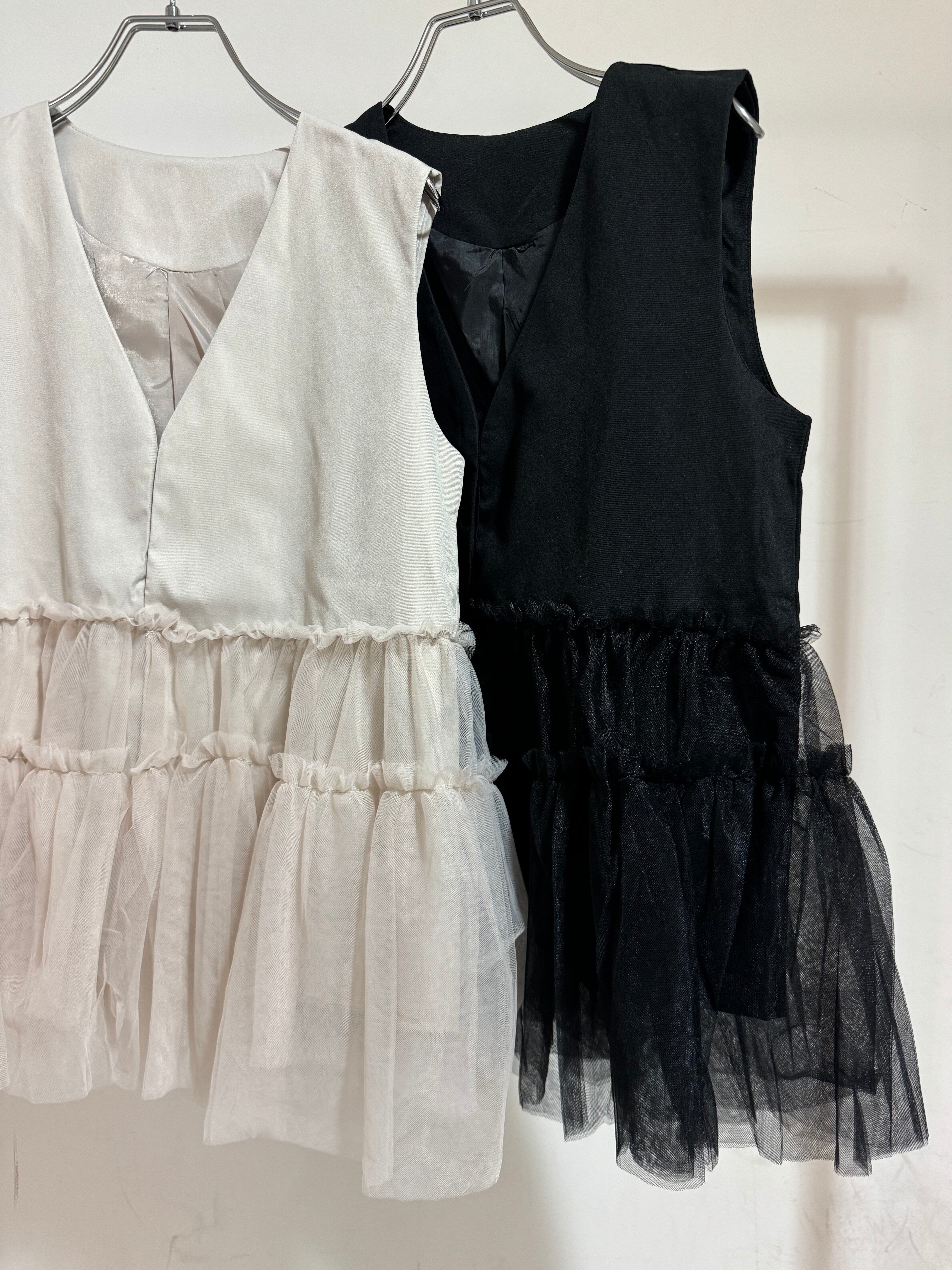 tulle tiered docking vest