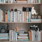 本を読む人 ブックエンド ブックスタンド 白黒 ２個セット 本棚 収納 書斎 カフェ 装飾 おしゃれ 北欧