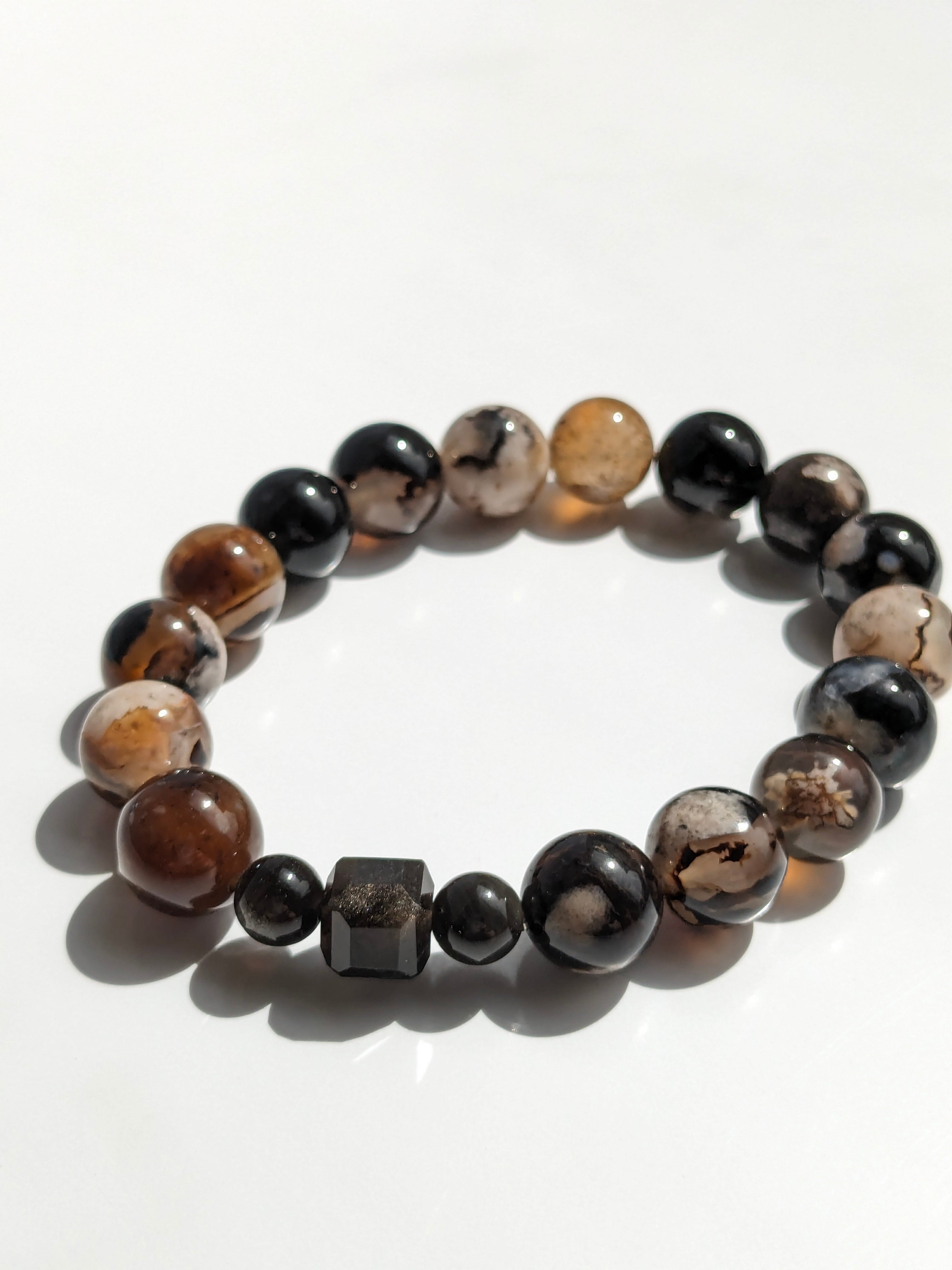 夜桜瑪瑙デザインブレス | eimy_nature