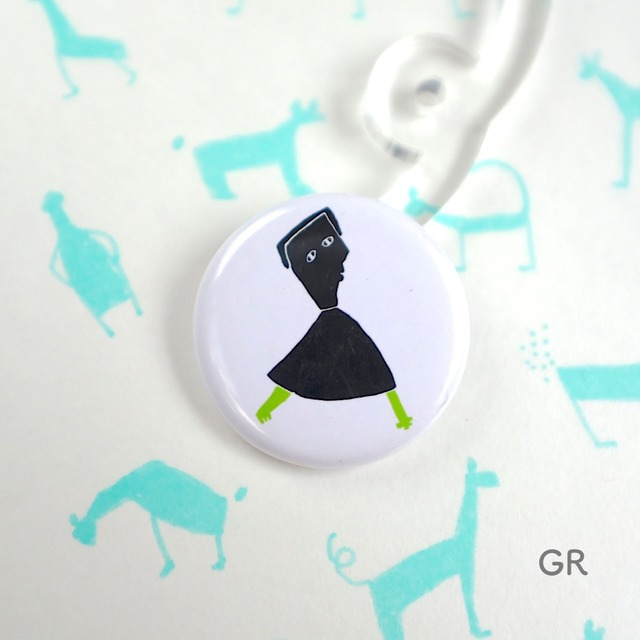 【CHIQON】ROUND  缶バッチ「GR」