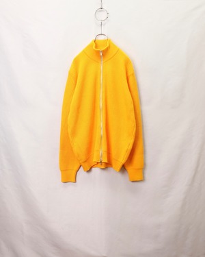 【MANUAL ALPHABET】ALL TIME RIB ZIP KNIT / YELLOW