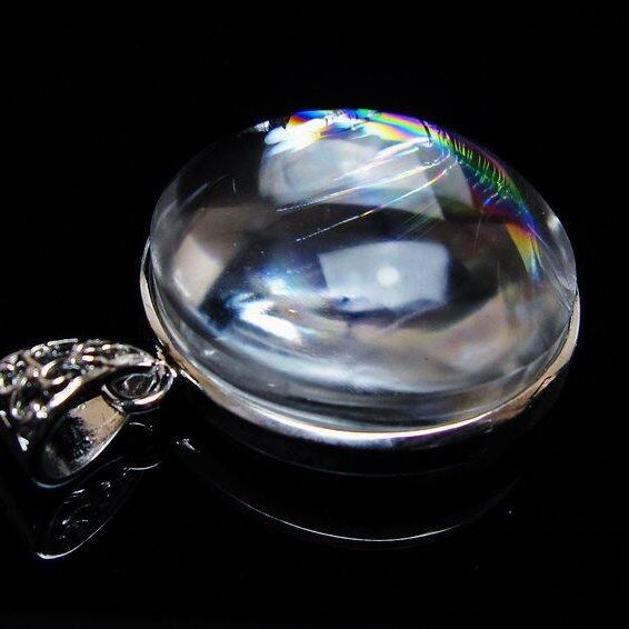 アイリスクォーツ 水晶 ペンダント 虹入り 一点物 メール便可 [M便 1/20] 112-12369